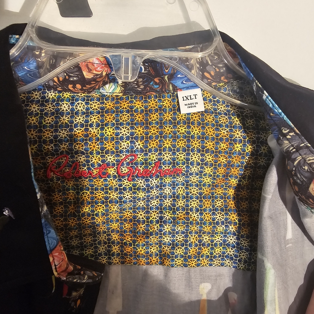 Robert Graham Black Multicolor Patterned Shirt - Picture 10 of 14
